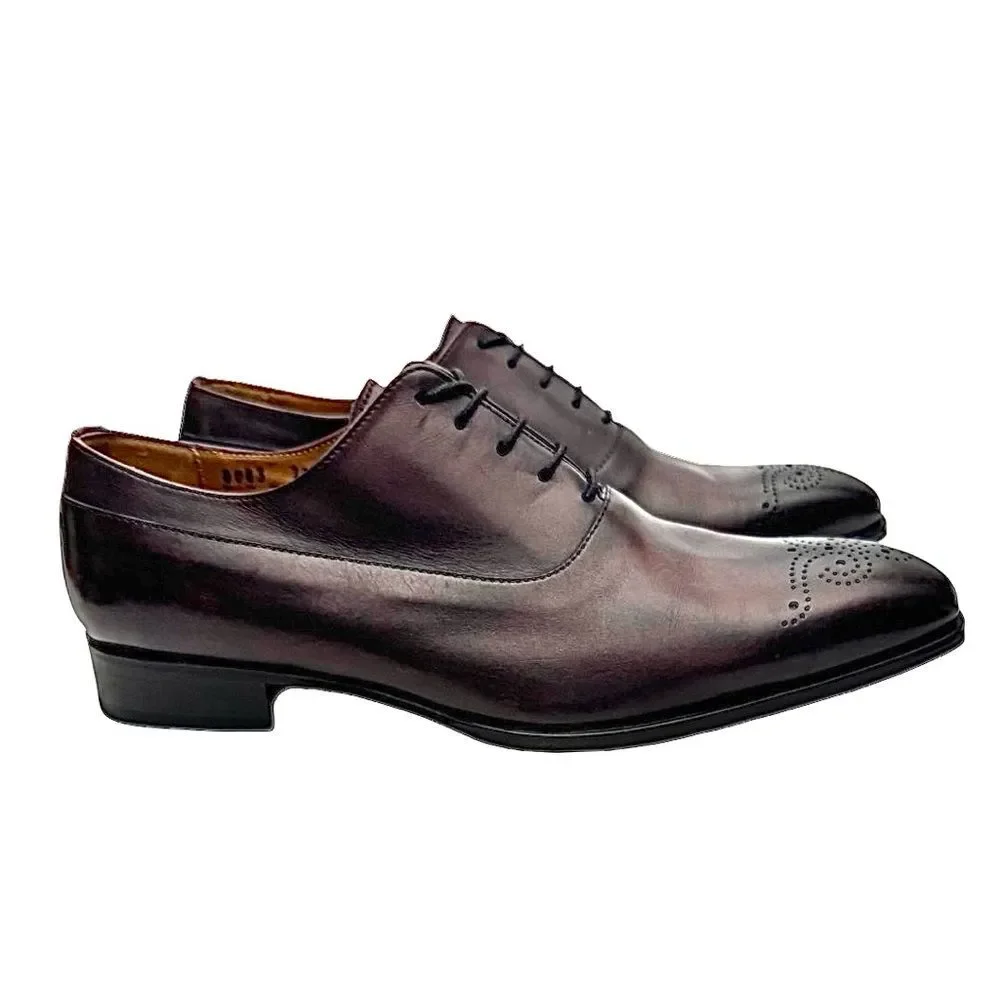 Laurent Di Mascio Dark Burgundy Leather Loafers Men’s US 7.5 EU 41